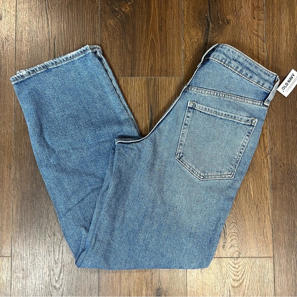 🆕 Old Navy High Rise O.G. Loose Straight leg Distressed Denim Jeans SZ 4 - Picture 3 of 8